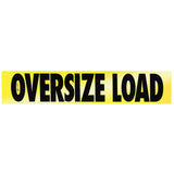 Bold yellow Oversize Load Decals with black lettering for high visibility, ideal for cranes and low-light conditions.