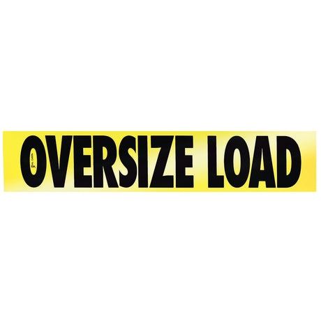 Bold yellow Oversize Load Decals with black lettering for high visibility, ideal for cranes and low-light conditions.