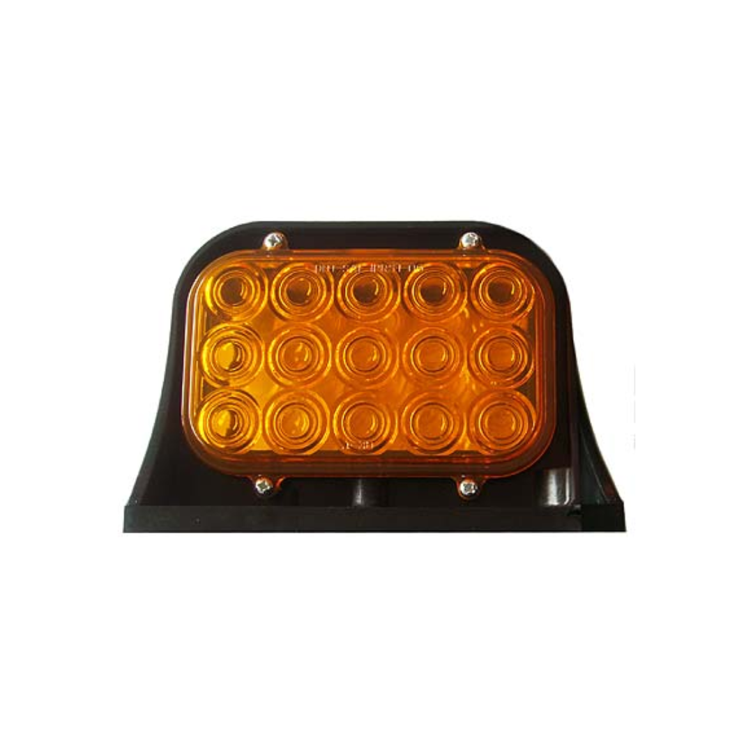 led ag single amber light with white background