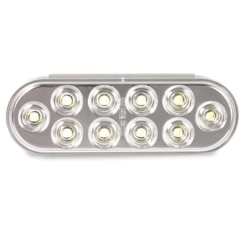 6.5" Oval Clear LED Surface Mount with Bezel
