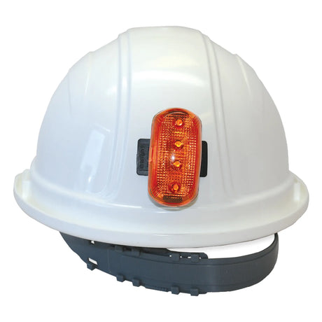 Hard Hat Light Amber on Helmet