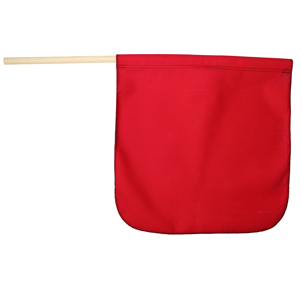 Red Cotton Staff Safety Flag Wood