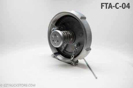 4 Inch Fuel Cap with Thermal Pressure Relief built in on a white background