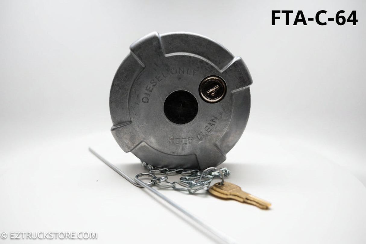 Top of Locking 4 Inch Fuel Cap for RailRoad Engines and HD Equipment