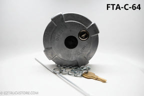 Top of Locking 4 Inch Fuel Cap for RailRoad Engines and HD Equipment