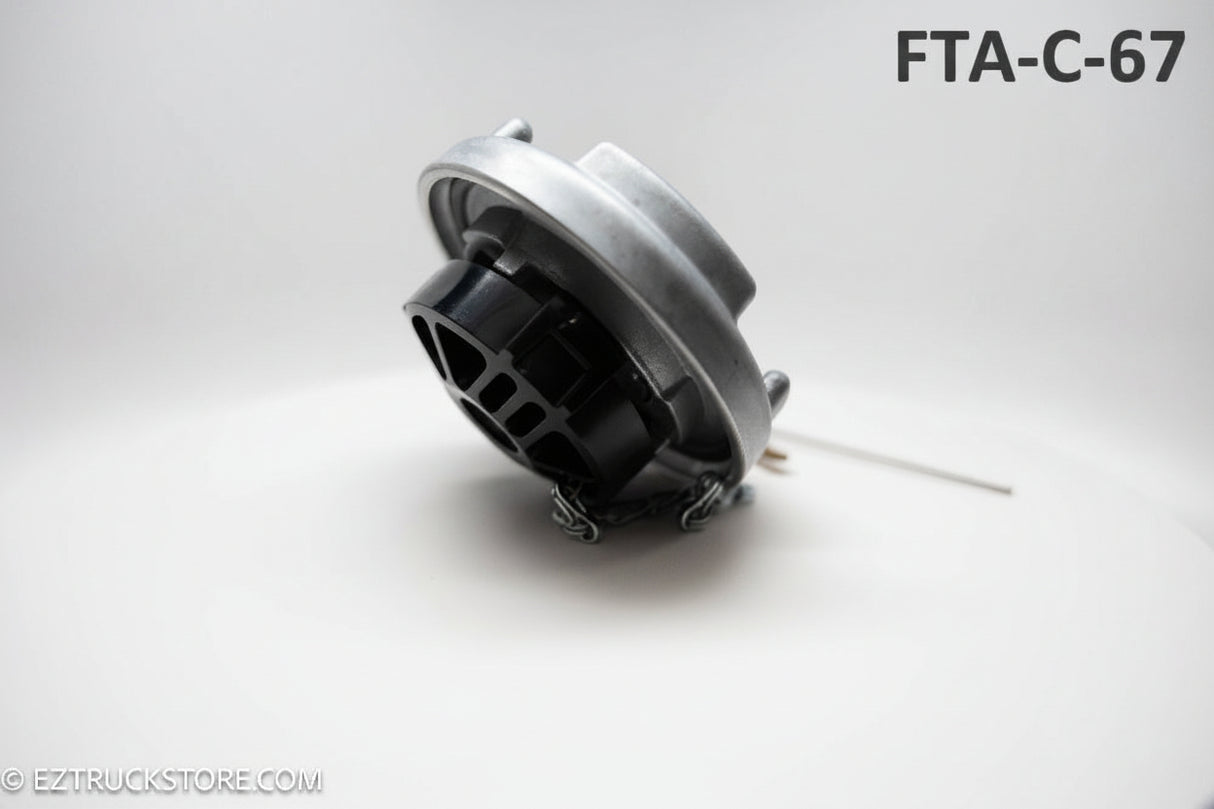 Peterbilt fuel cap with a locking mechanism built in