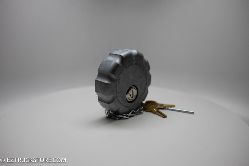 FTA-C-76 Locking fuel cap under side picture showing locking mechanism Ultra Low Sulfer