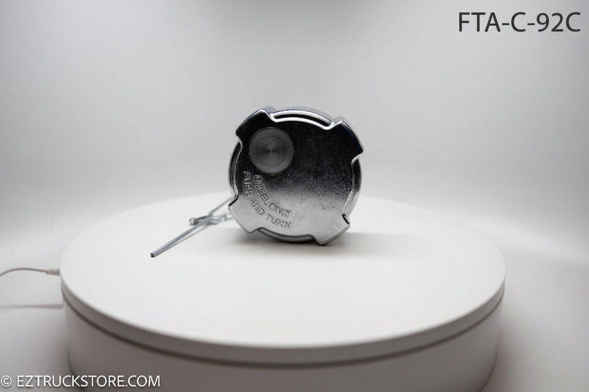 Chrome fuel cap without locking