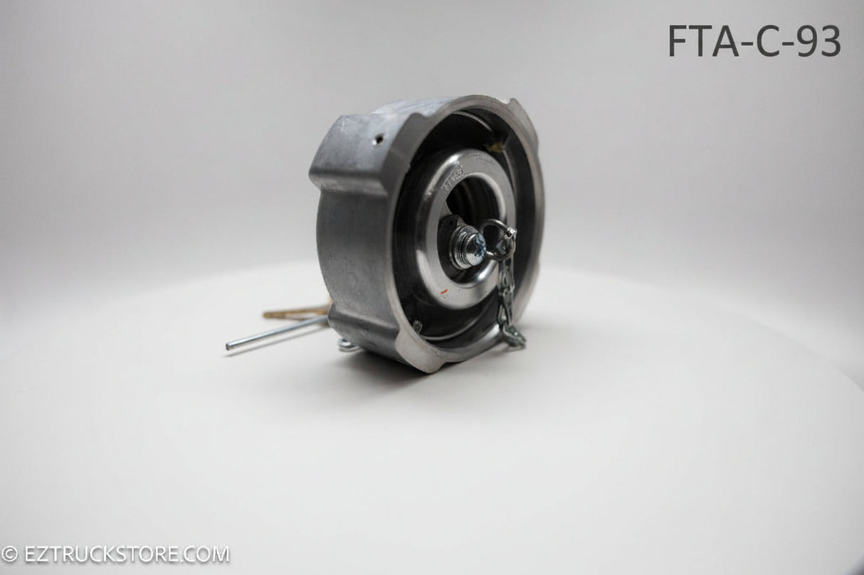 View from under the fuel cap showing the gasket and locking mechanism
