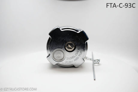 Chrome plated locking fuel cap for Freightliner Trucks