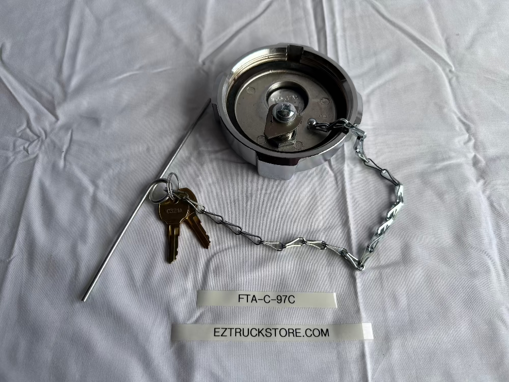 Bottom of Kenworth OEM Fuel Cap with Lock