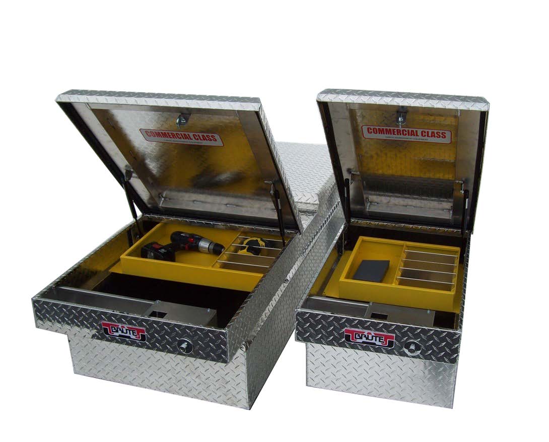 Gull Wing tool box made of aluminum diamond plating great for work trucks
