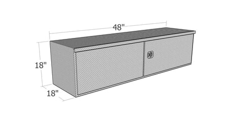 18" Deep Tool Box for commercial trucks with barn doors