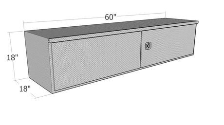 18" Deep Tool Box for commercial trucks with barn doors