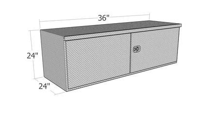 24" Deep Tool Box with barn doors for commercial trucks