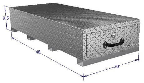 dimensions of a tool box that is 48 inches deep for commercial trucks
