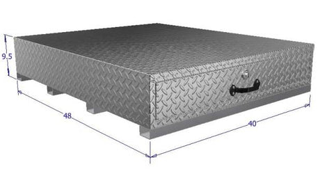 Dimensions for metal tool box for commercial truck beds with large drawer