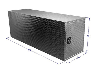 Dimensions of Cross Box with swing open door for commercial trucks