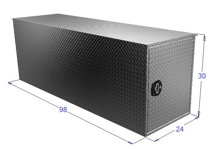 30" Tall Cross over box with dimensions for commercial trucks
