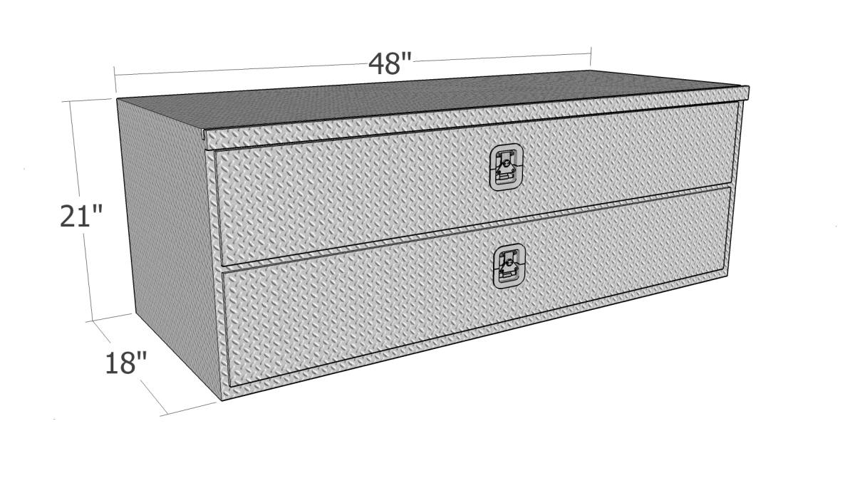 トップス UN3D. bkt-2 HD Under Body Toolbox with Top Drawer and Bottom Compartment