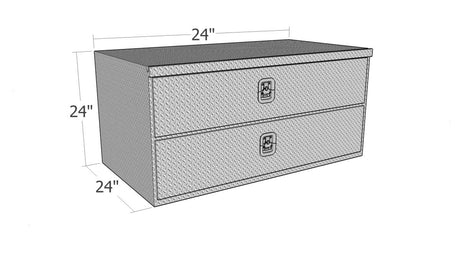Dimensions for a 24 inch Tool Box 
