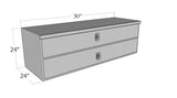 30" wide Tool box with two drawers for commercial trucks