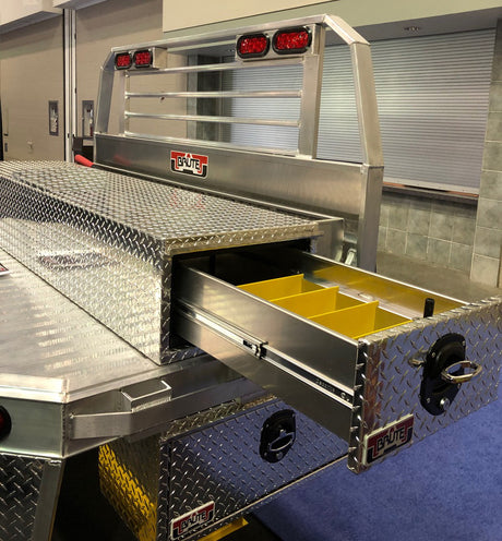 Aluminum Tool Box for commercial trucks with dividers