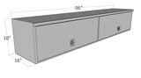 very large 96" long tool box with extra deep storage for commercial vehicles