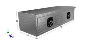 48" wide toolbox for commercial and work trucks with two drawers