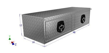 48" wide toolbox for commercial and work trucks with two drawers