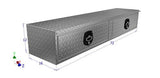 diamond plated toolbox with two drawers 72" long for commercial and work trucks