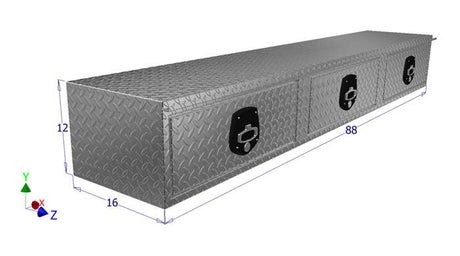 Long 88 inch truck bed with 3 drawers dimensions