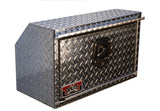 Aluminum Heavy Duty Tool Box with angled back back for fuel lines