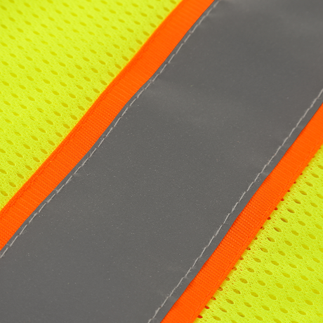 High Viz Safety Vest Closeup Reflective Strip
