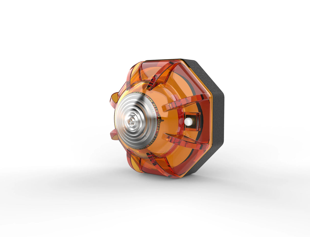 Amber / White, Red /White LED Magnetic Flasher Octagon shape