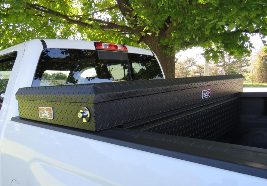 powder coated crossover tool box by brute for work trucks