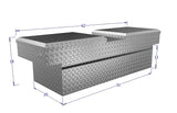 Gull wing tool box with dimensions for commercial trucks