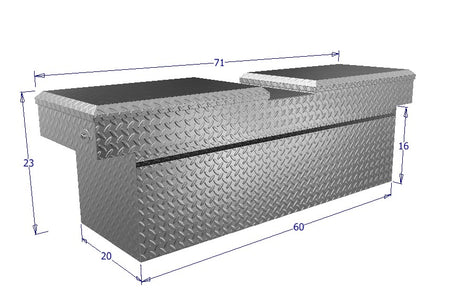 large gull wing tool box for commercial trucks