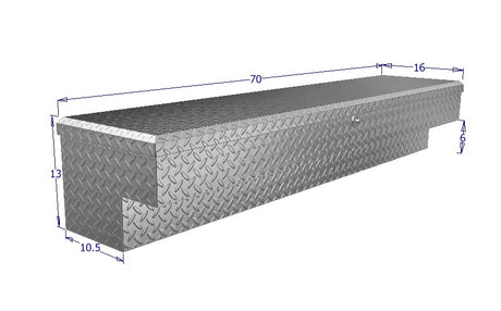 70" LoSider side rail box for work trucks and commercial trucks