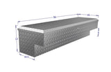 Dimensions for a 56" LoSider side rail box for work trucks and commercial trucks