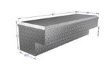 Dimensions for a 47" LoSider side rail box for commercial trucks and work trucks