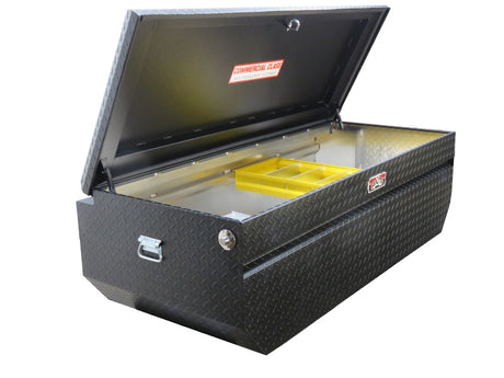 5th wheel trailer chest box in black powder coating