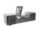 Polished Aluminum fifth wheel tailgate tool box
