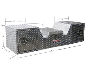 Dimensions of 5th wheel trailer tool box by Brute for commercial trucks