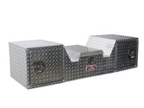 Polished aluminum diamond plated 5th wheel tool box