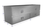 Drawing of 60" wide High Capacity Tool Box with a 2 large bottom drawers