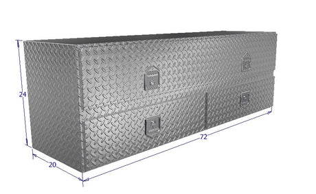 Drawing of 72" wide High Capacity Tool Box with a 2 large bottom drawers
