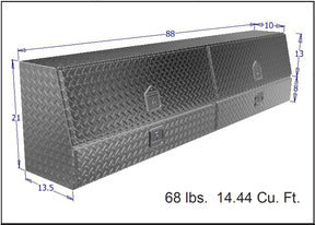Large Metal tool box for commercial trucks topsider contractor