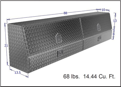 Large Metal tool box for commercial trucks topsider contractor