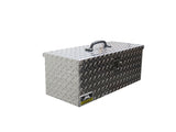 24" Aluminum tool box with top handle and locking latch